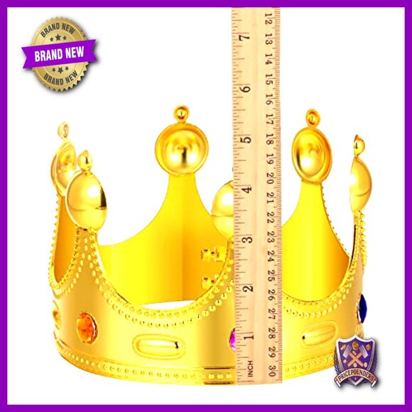 6 Pack King Queen Crowns Costume Accessories Halloween Cosplay Party main image 5
